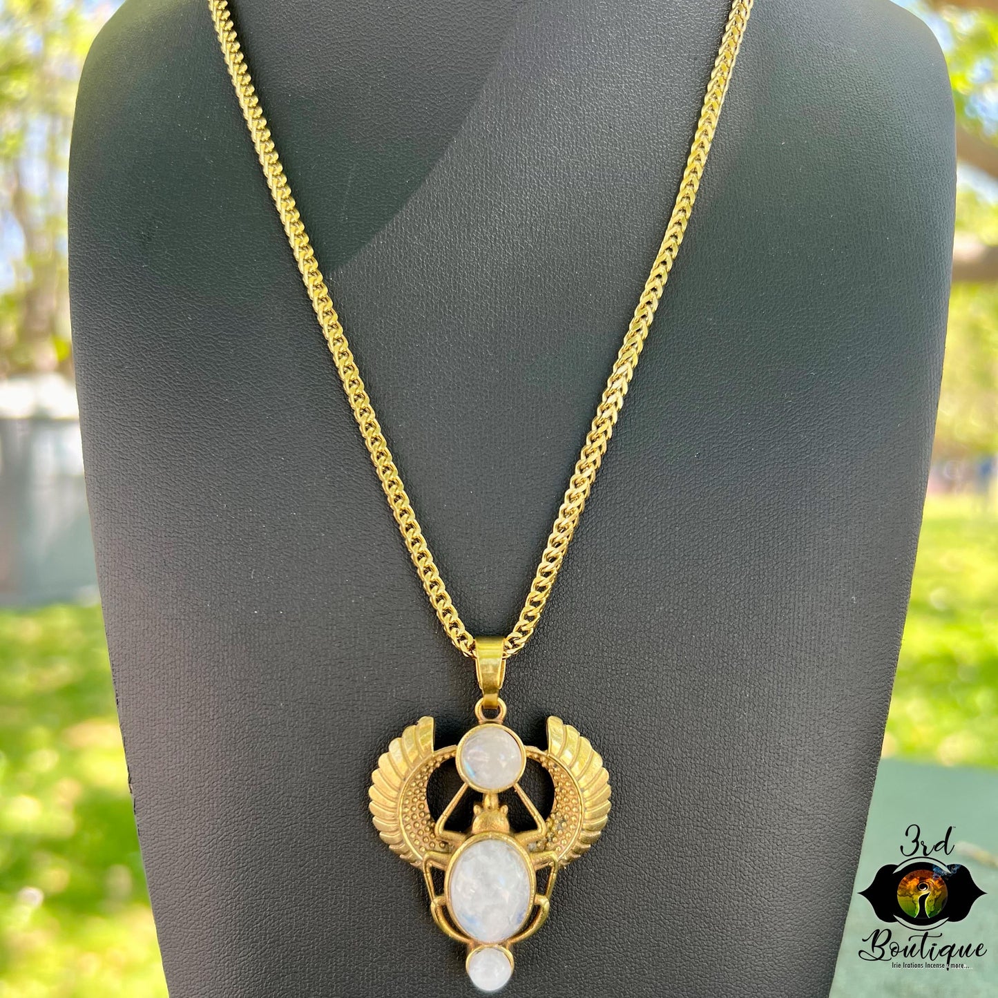 Rose Quarts Royal Scarab Necklace