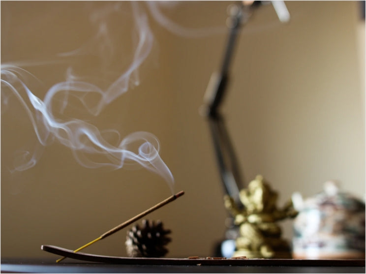 Incense stick burning