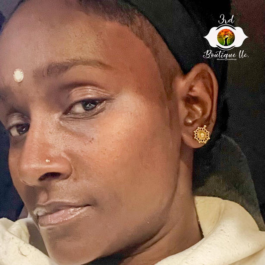 Mandala Brass Stud Earnings