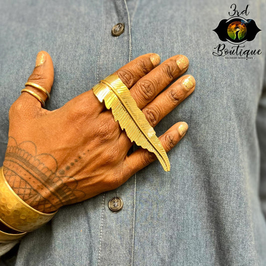 Feather of Maat Adjustable Ring
