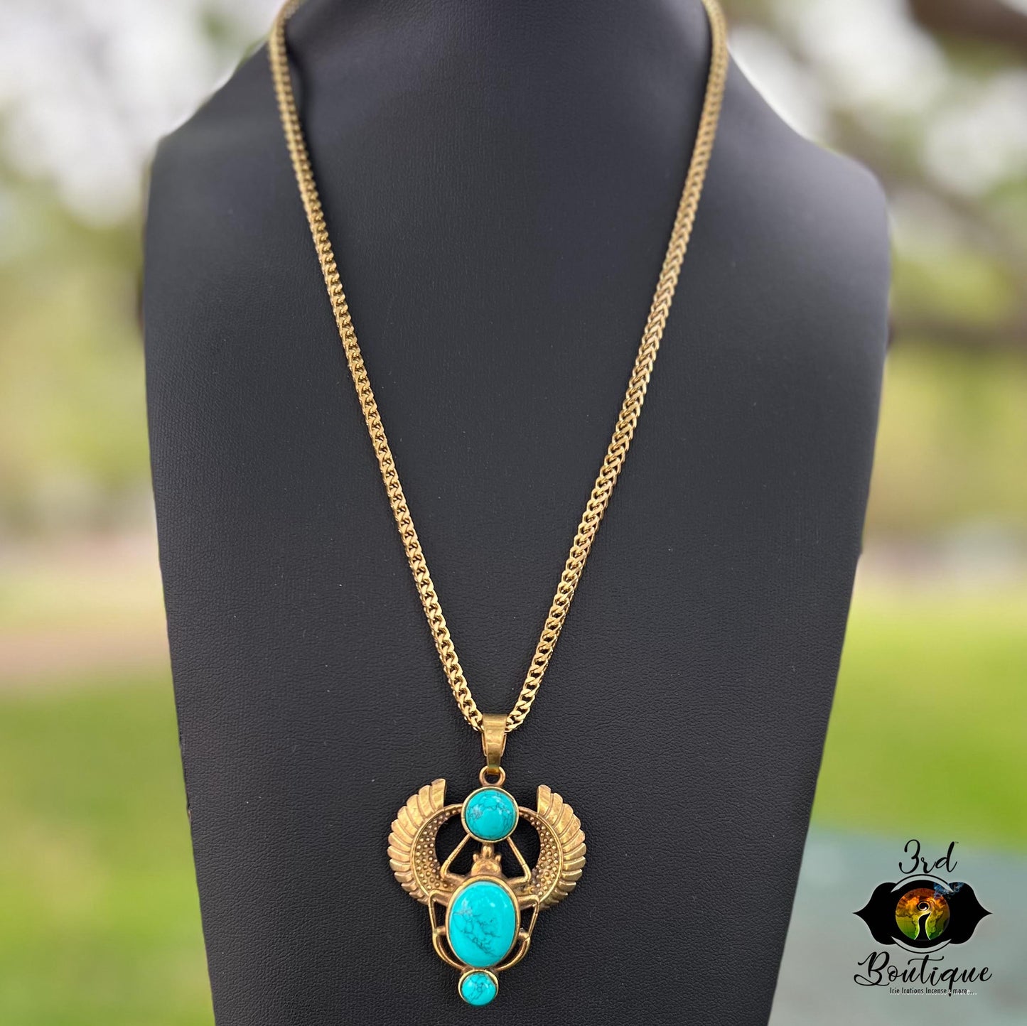 Rose Quarts Royal Scarab Necklace