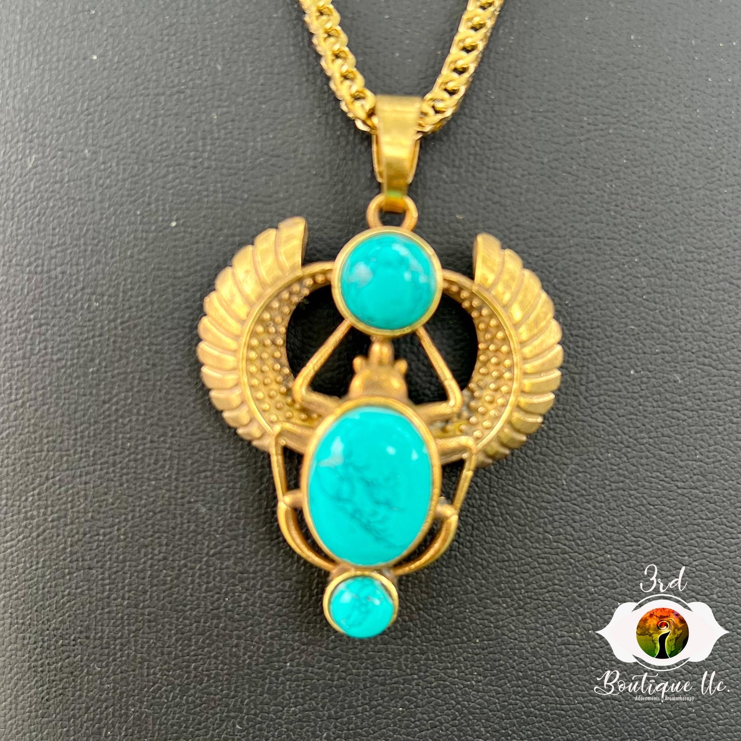 Rose Quarts Royal Scarab Necklace
