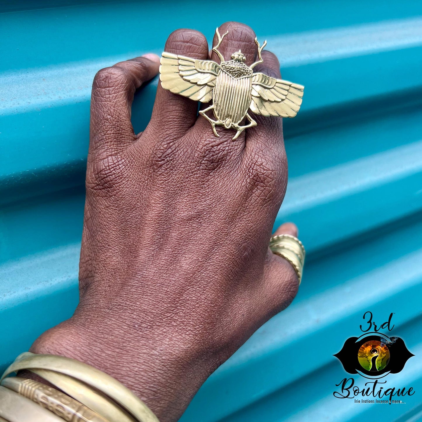Winged Scarab Ring