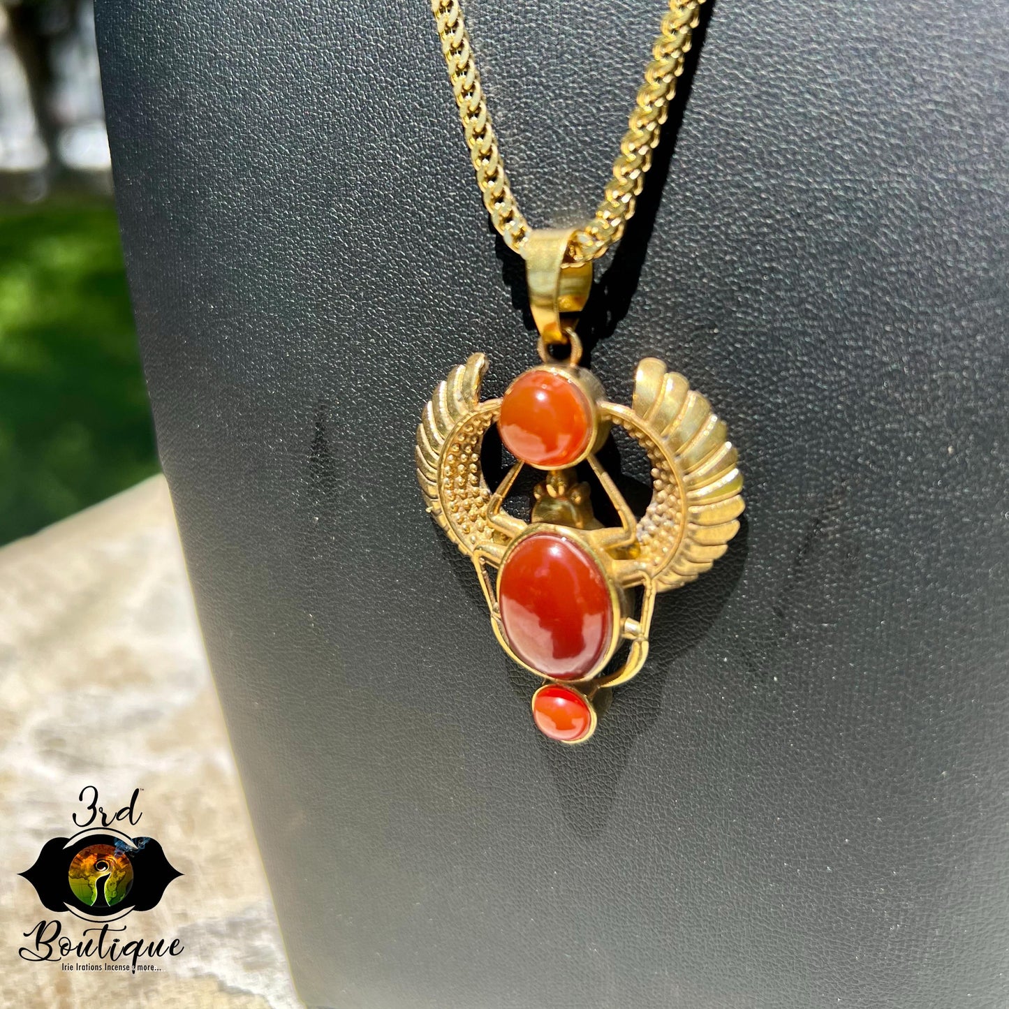 Rose Quarts Royal Scarab Necklace