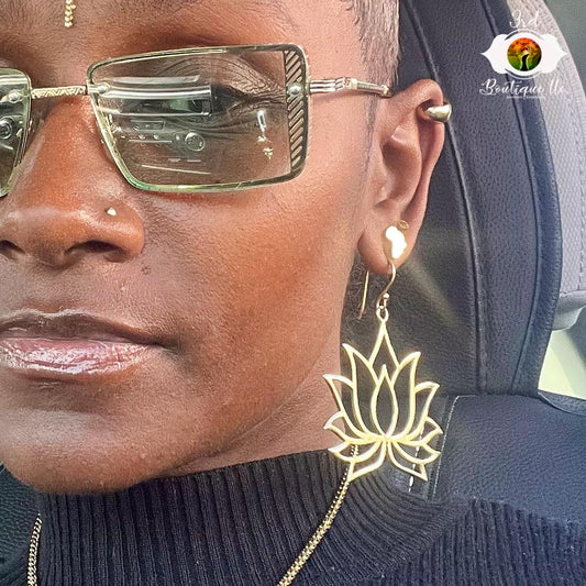 Hanging Lotus Earrings