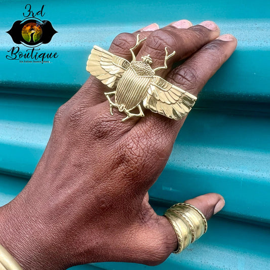 Winged Scarab Ring