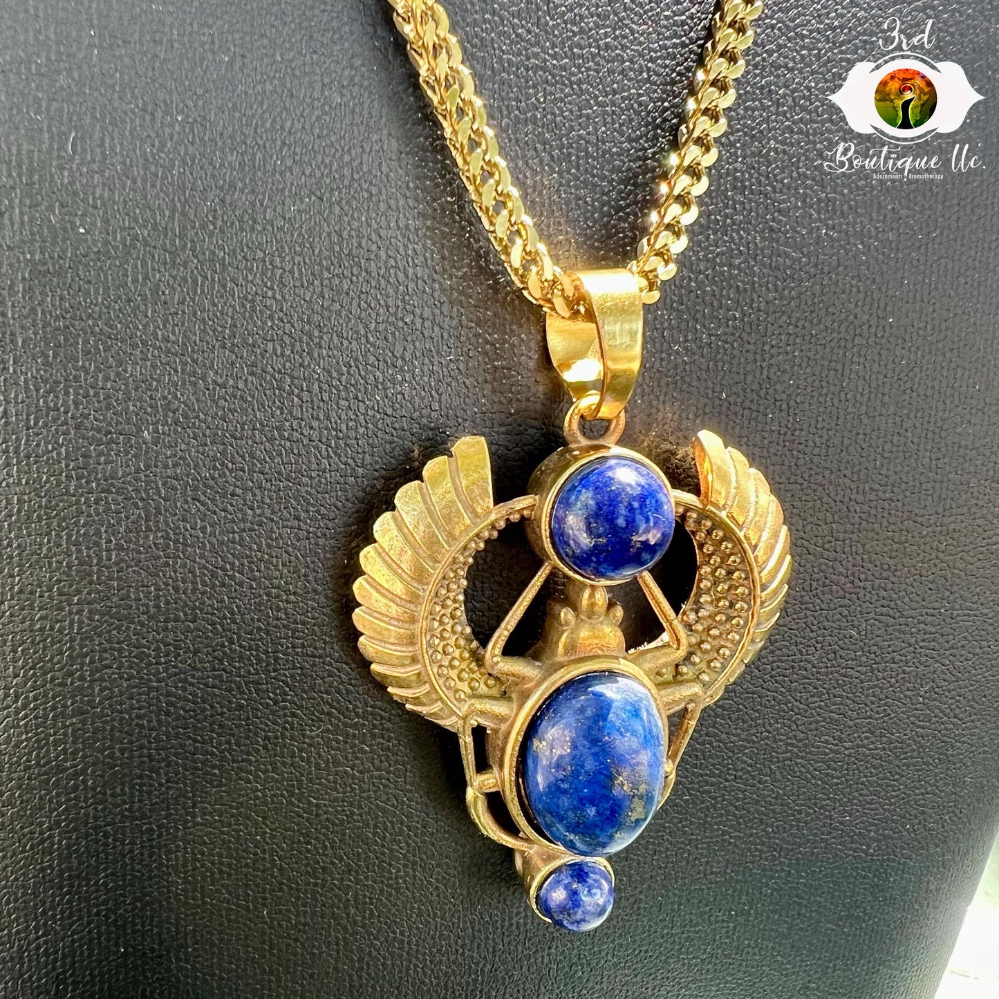 Rose Quarts Royal Scarab Necklace