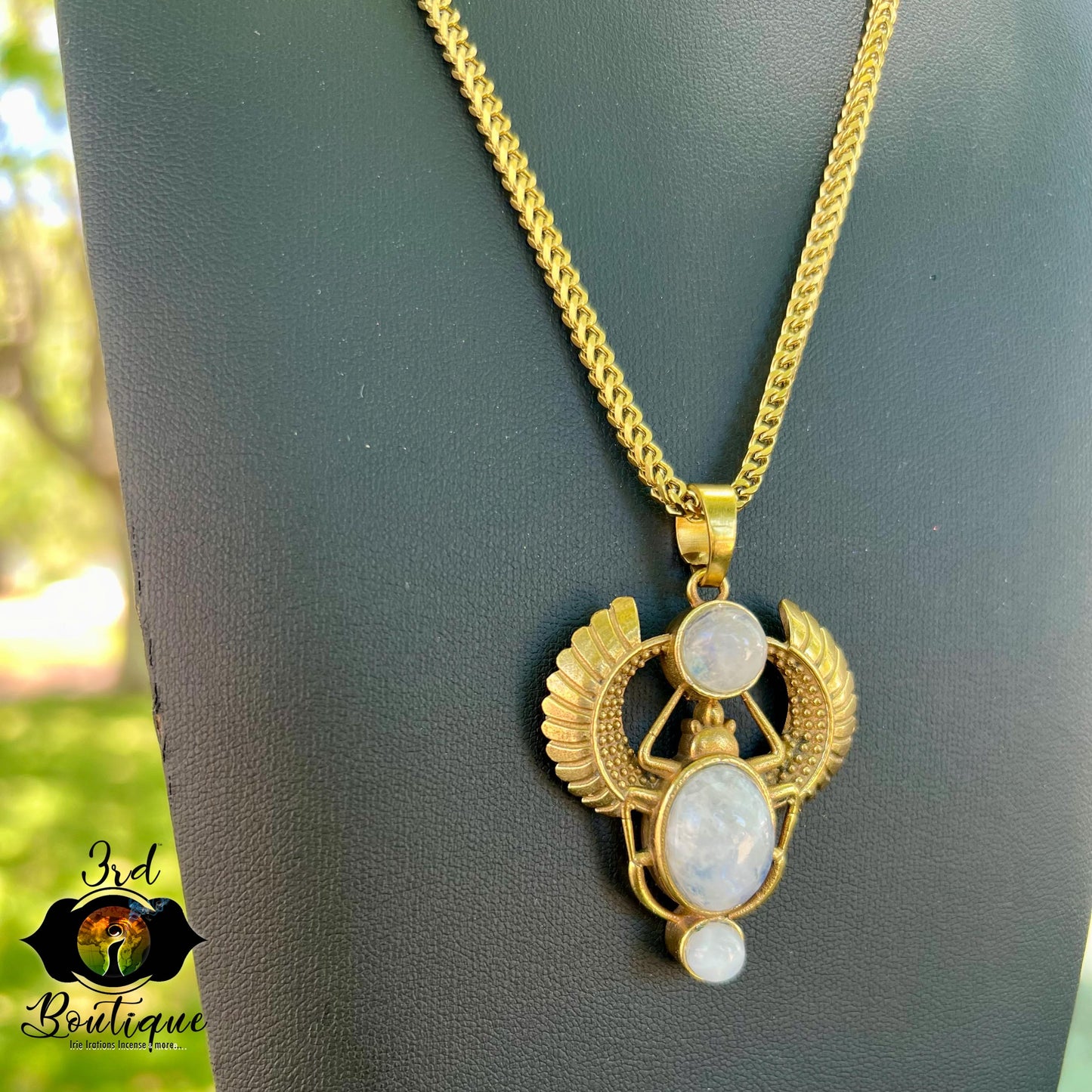 Rose Quarts Royal Scarab Necklace