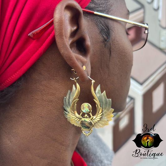 Scarab Abalone Ear Adornment