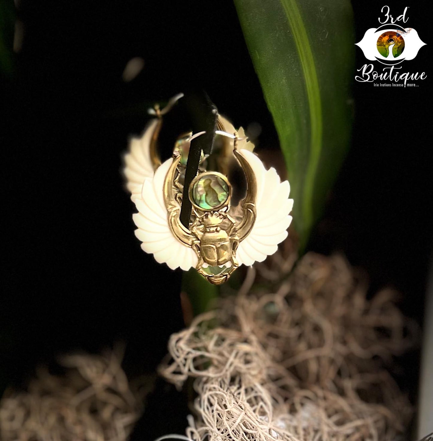 Scarab Abalone Ear Adornment