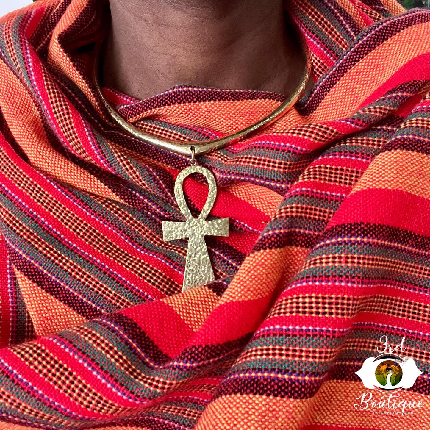 Brass Ankh Neck Collar Necklace