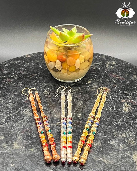 Alignment Chakra Earrings Copper, .999 Sterling Silver, and 14K Gold Fill