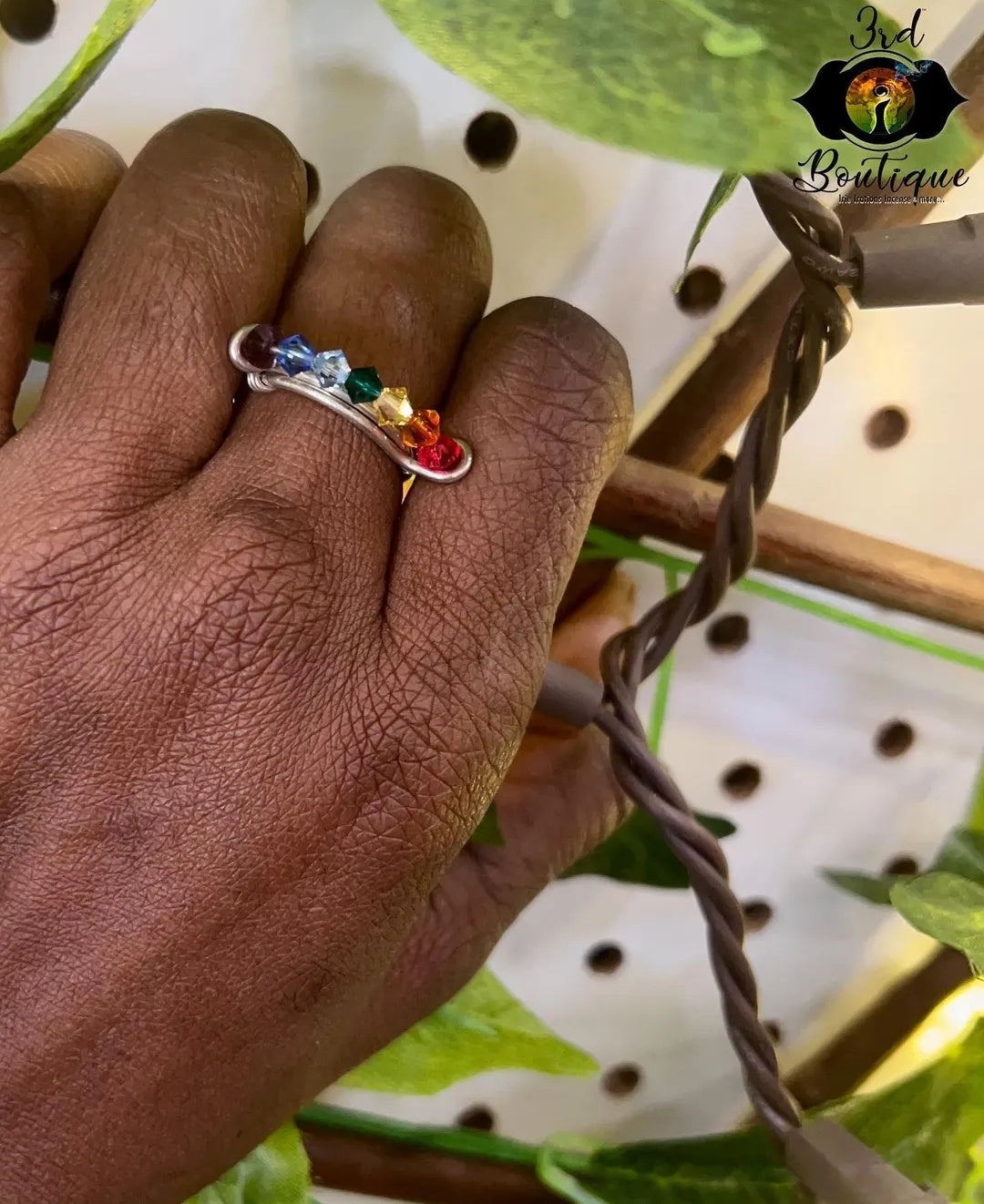 Chakra Ring in .999 sterling silver