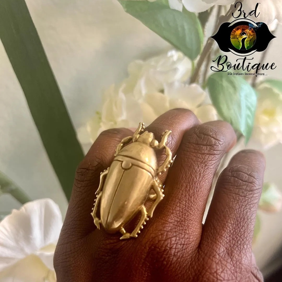 Brass Scarab Ring