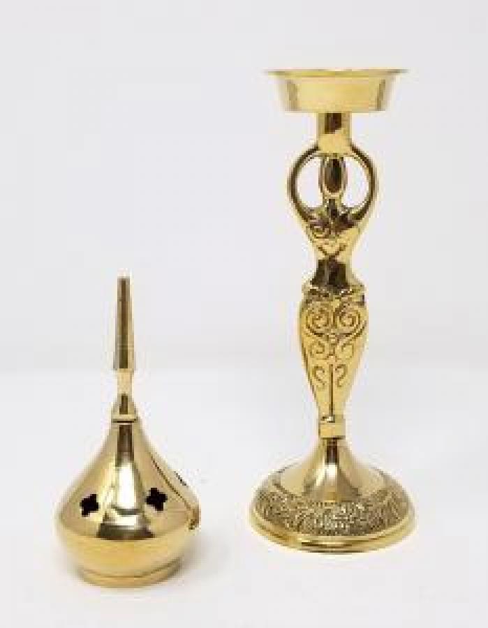 Goddess Brass Cone Burner