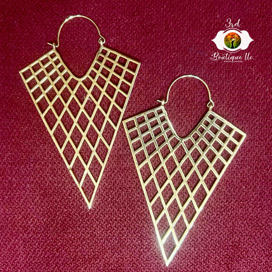V Webbed Earring