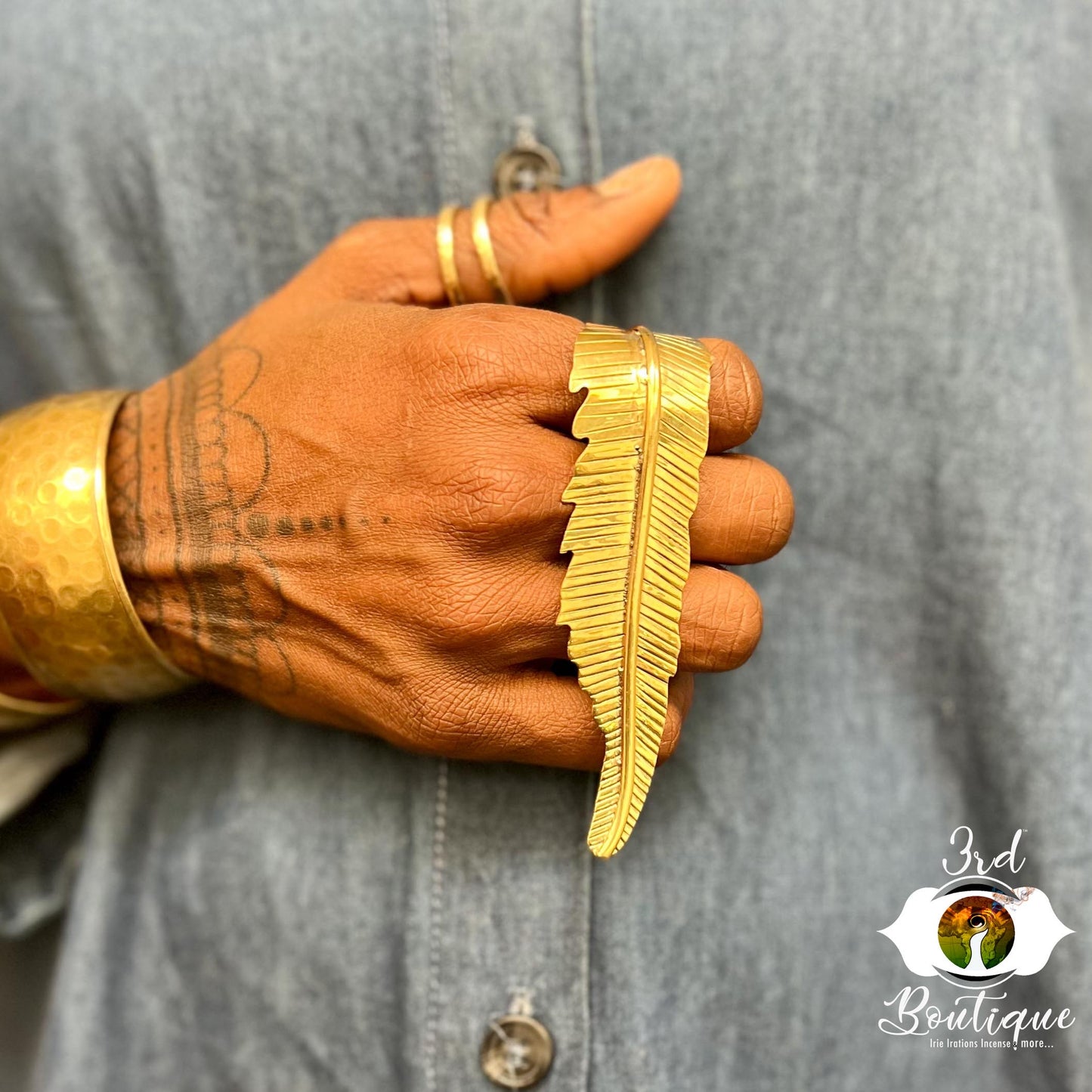 Feather of Maat Adjustable Ring