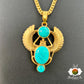 Rose Quarts Royal Scarab Necklace