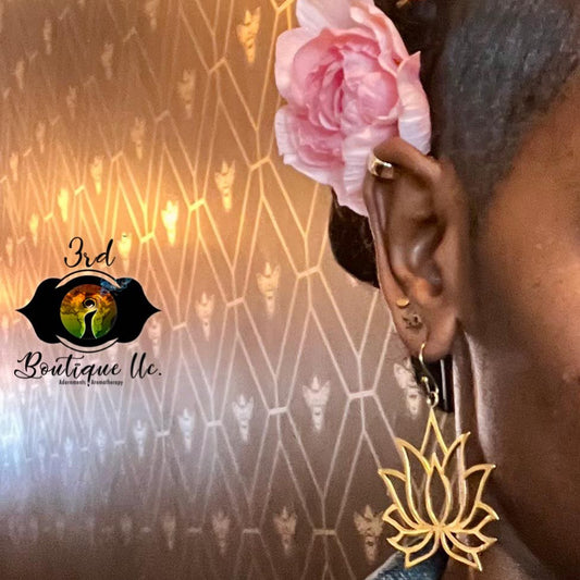 Hanging Lotus Earrings