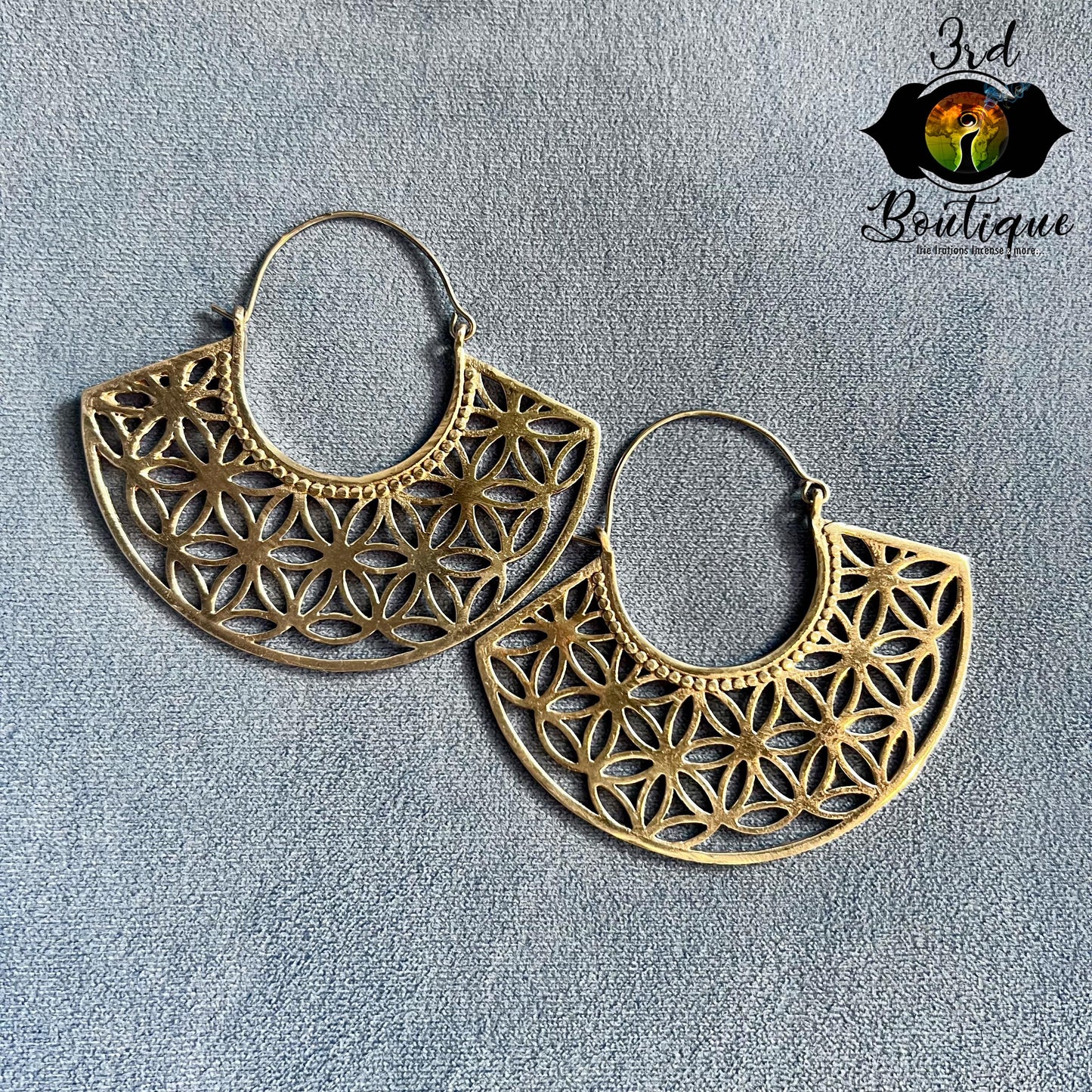 Flower of Life Fan Earrings