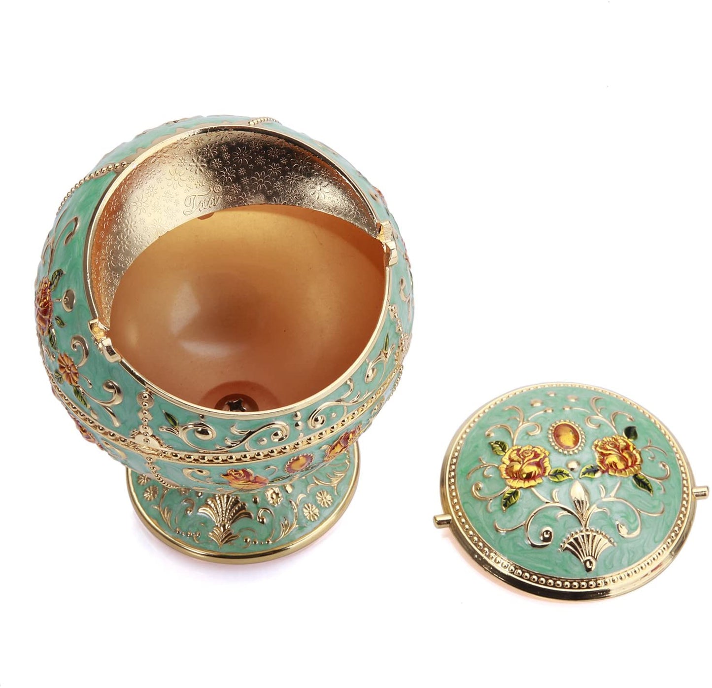  Imperial Vintage Ashtray | Sea Green & Gold