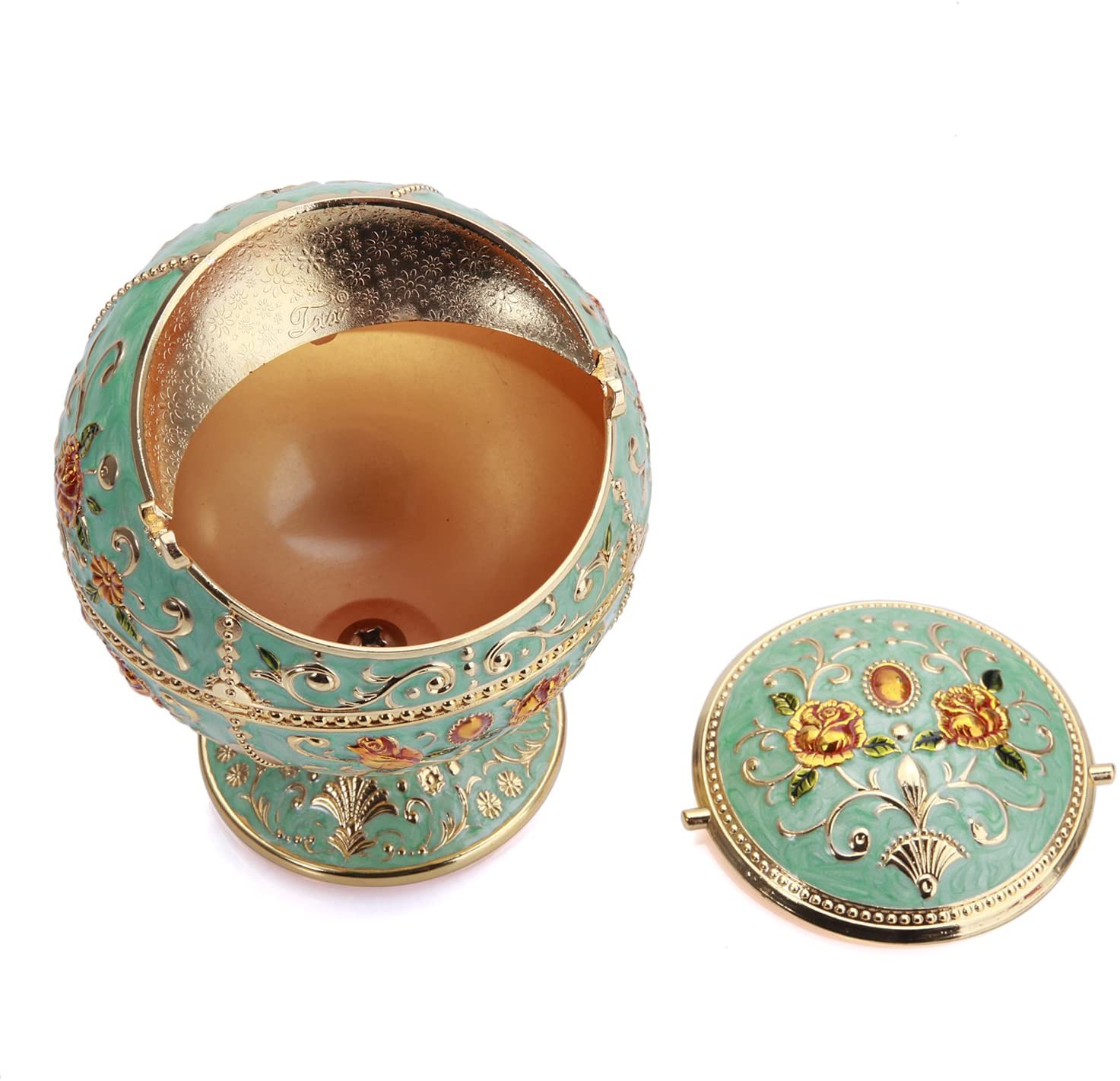  Imperial Vintage Ashtray | Sea Green & Gold