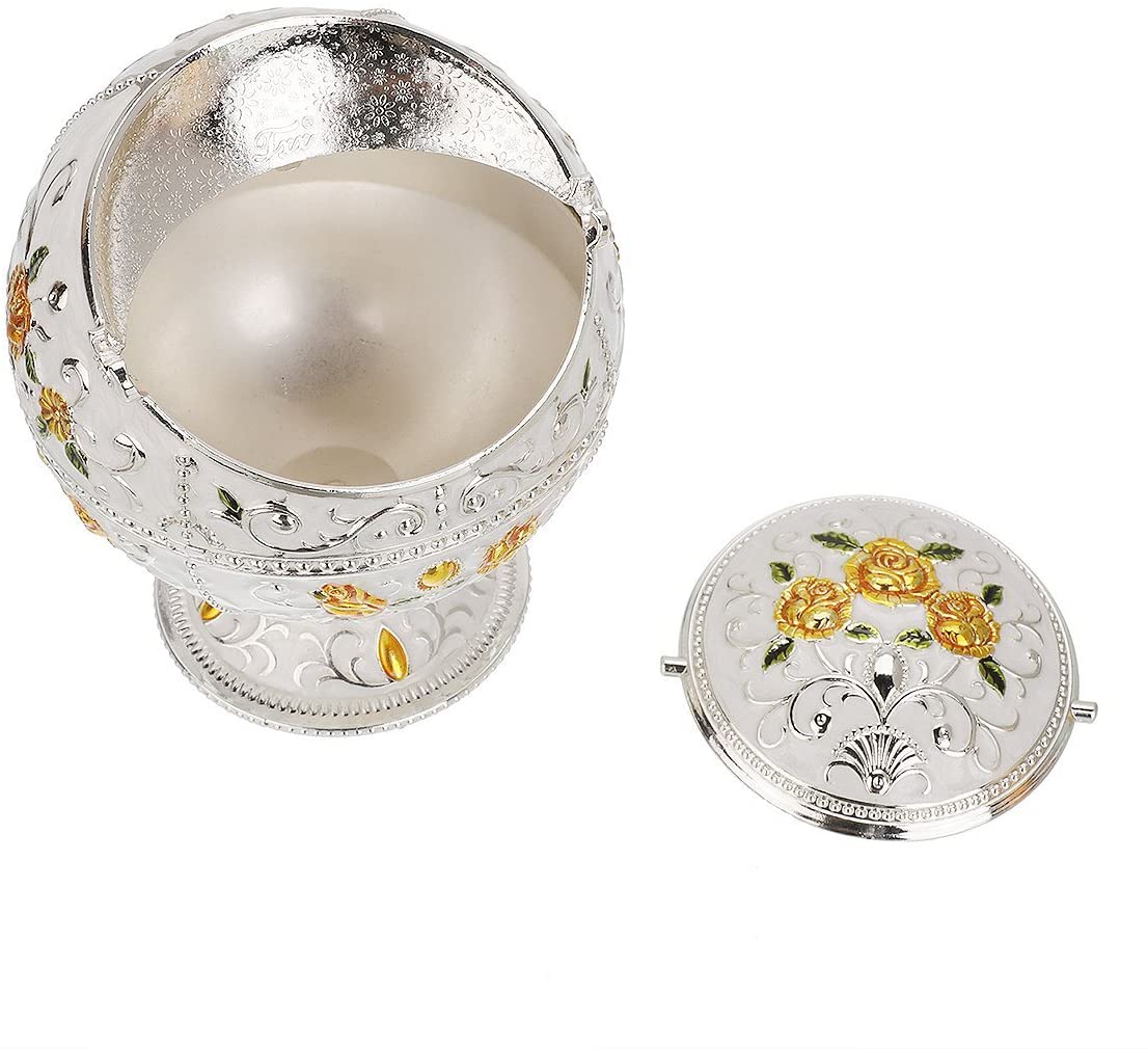  Imperial Vintage Ashtray | White & Silver