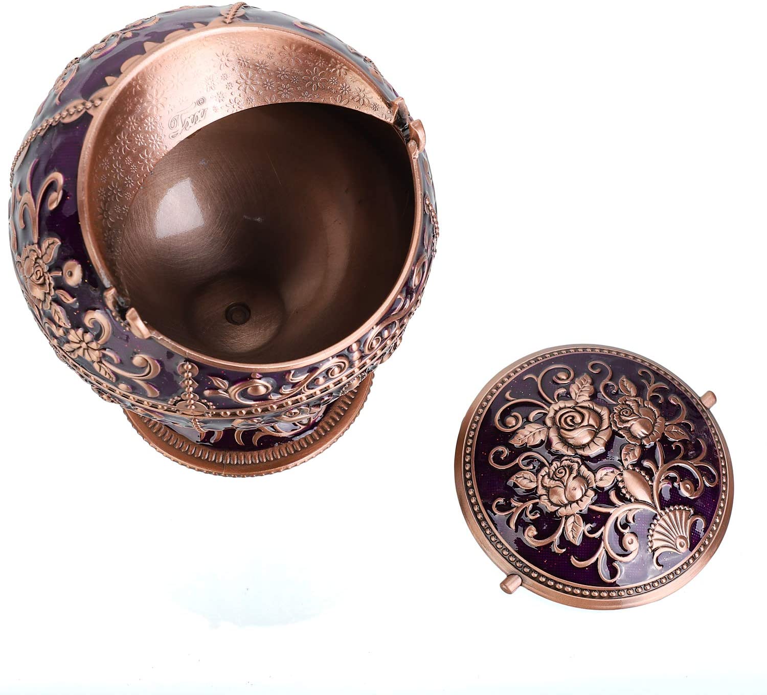 Imperial Vintage Ashtray | Deep Purple & Copper