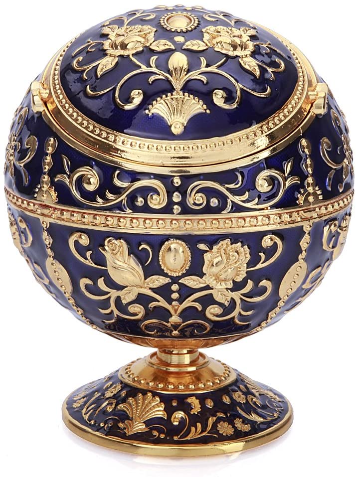  Imperial Vintage Ashtray | Navy Blue & Gold
