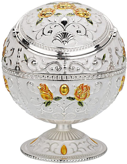  Imperial Vintage Ashtray | White & Silver