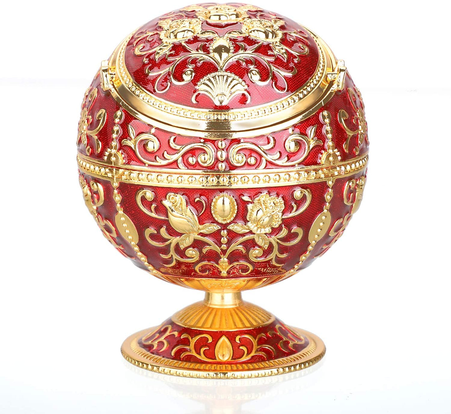  Imperial Vintage Ashtray | Deep Red & Gold