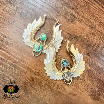 Scarab Abalone Ear Adornment