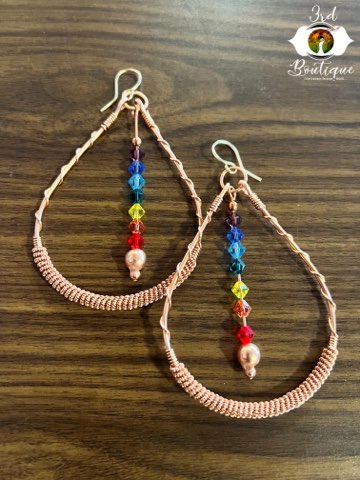Tefnut Chakra Earrings I Copper